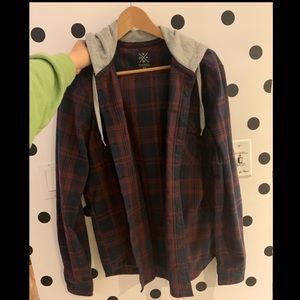 Hooded flannel jacket